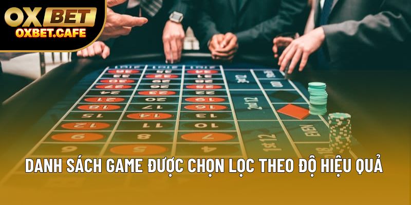 Danh sách game được chọn lọc theo độ hiệu quả Danh sách game được chọn lọc theo độ hiệu quả